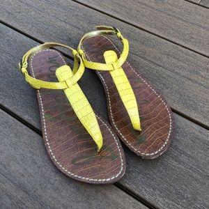 Sam Edelman Gigi Sandal in Size 7.5 Yellow Croc